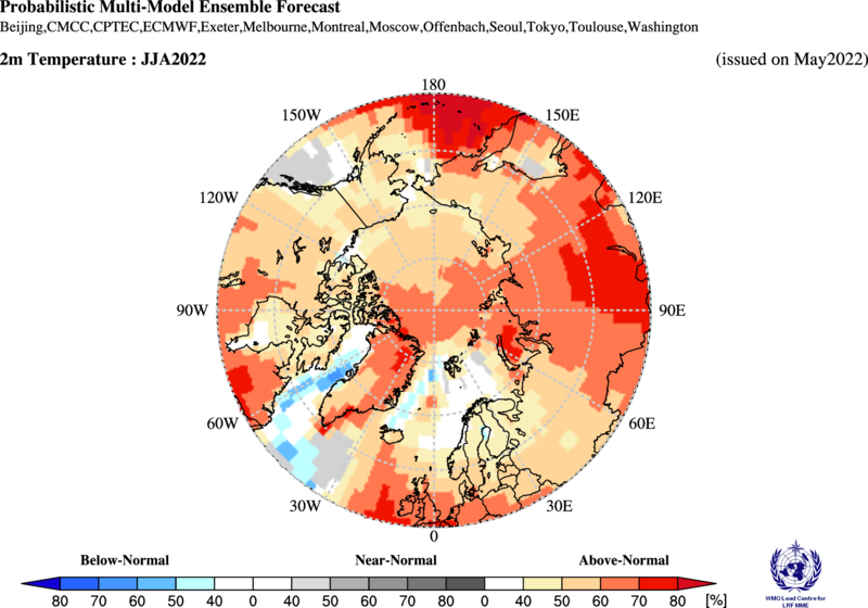 temperature outlook june july august 2022